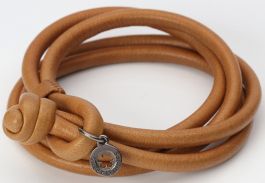 Original Ole Lynggaard Sweet Drops Lederarmband, Beige-S