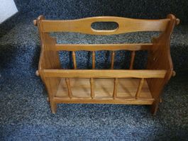 Vintage Zeitungsständer aus Holz