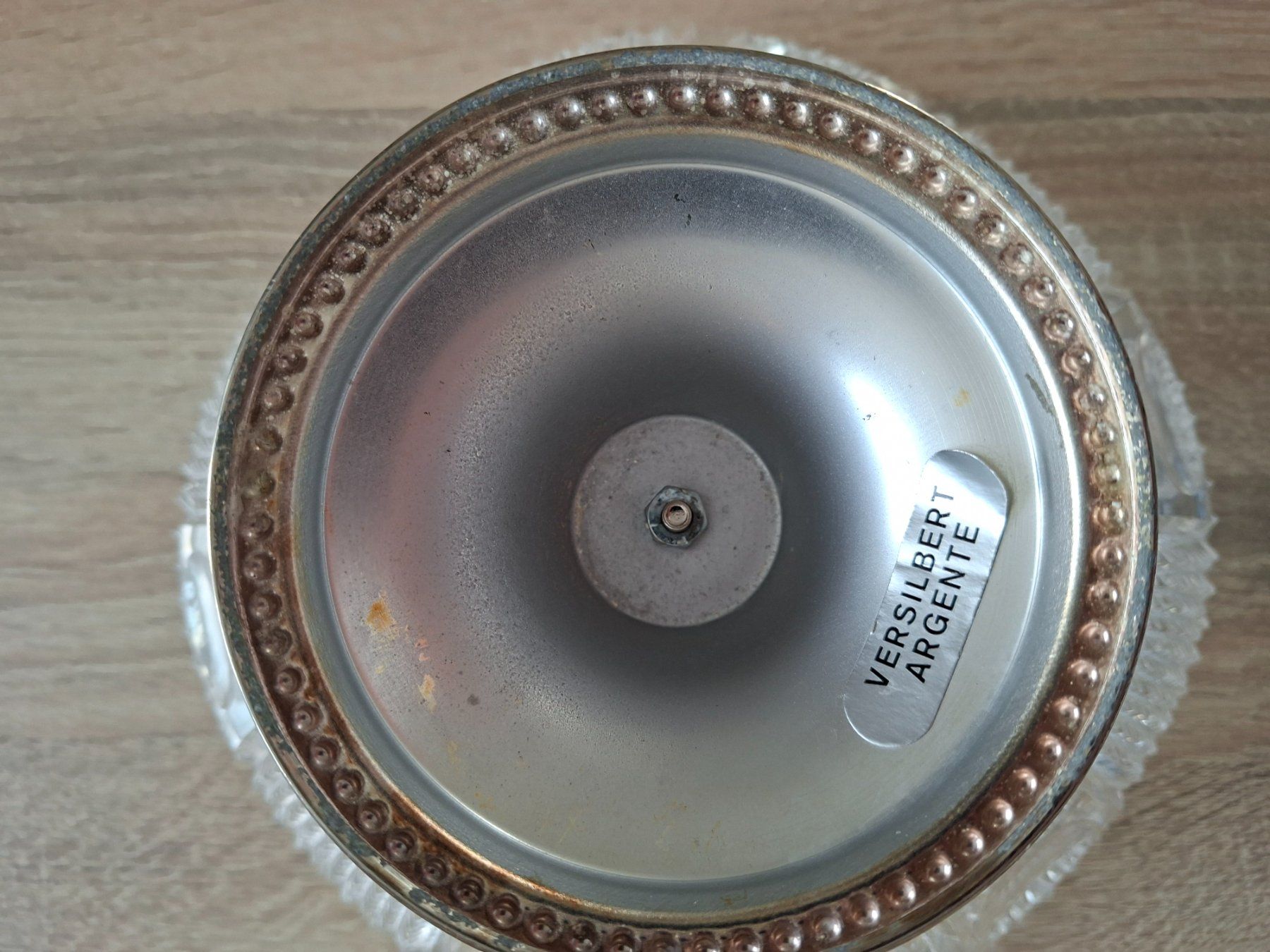 Ciotole: Fruchtschale Kristall mit Fuss versilbert – Usato da Ehrendingen venduto da CHMEX 3