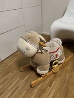 Schaukelesel / Schaukelpferd beige mit Holz