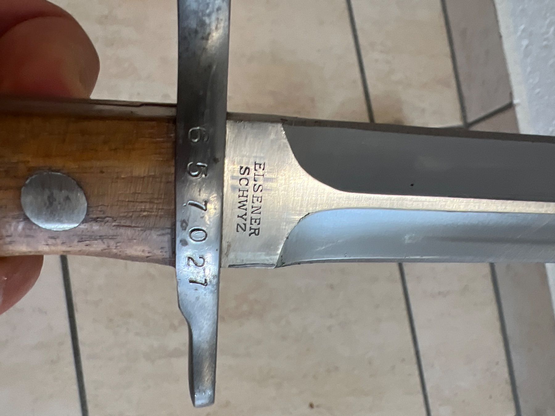 Schweizer Armee Ausrüstung & Ersatzteile: Bajonett mod.1918 – Gebraucht aus Ollon VD von  2