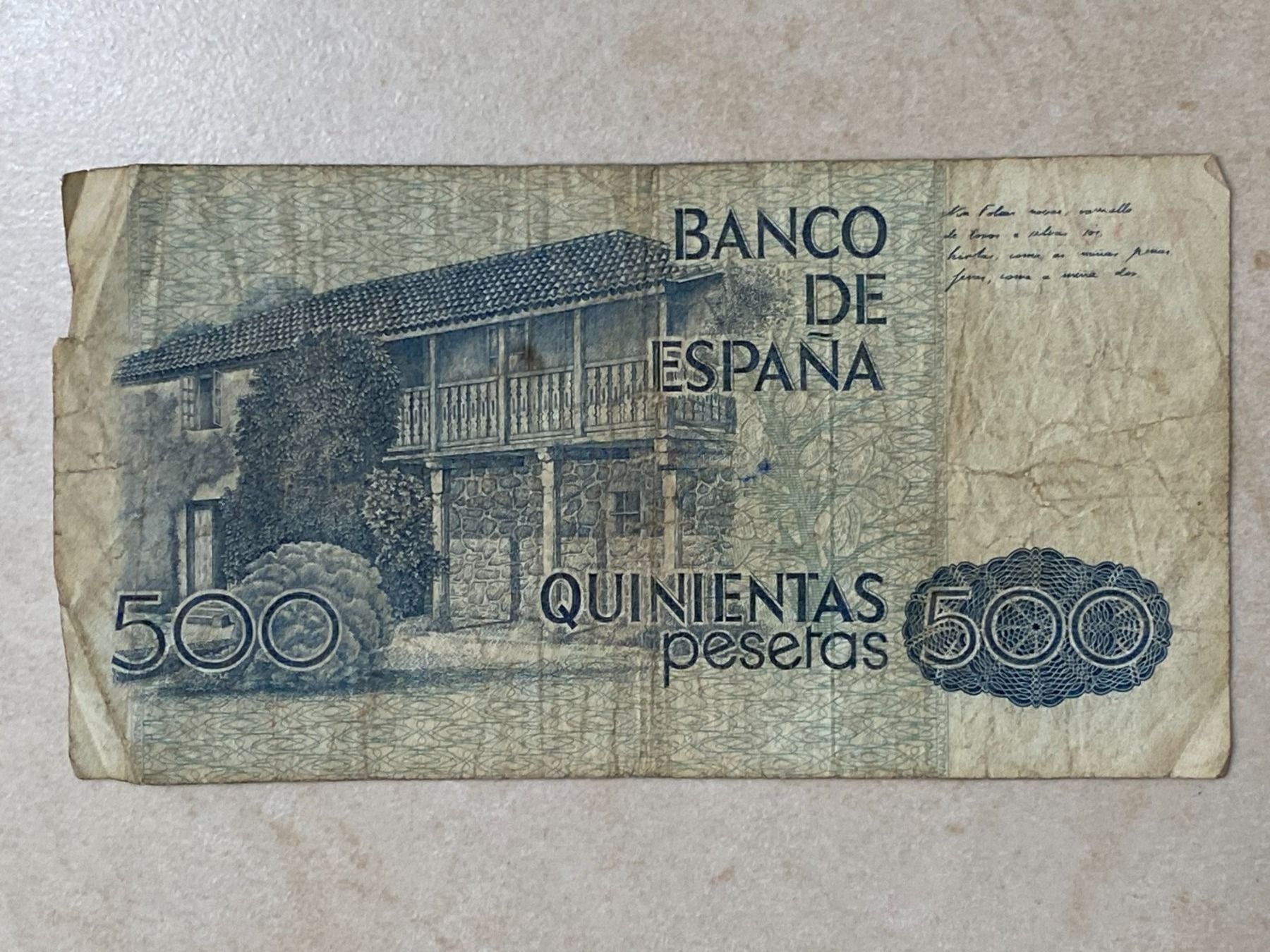 Billets de banque: Banknote 500 Pesetas Spanien 1979 zirk. – D'occasion à Vaduz par Unikate-Markt 1