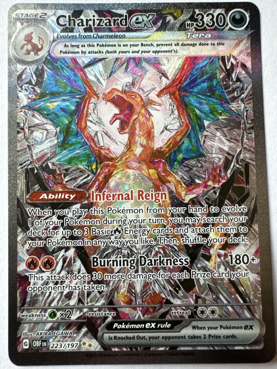 Cartoline: Charizard ex Tera Special Illustration Rare 223/197 – Usato da Binningen venduto da NM55108