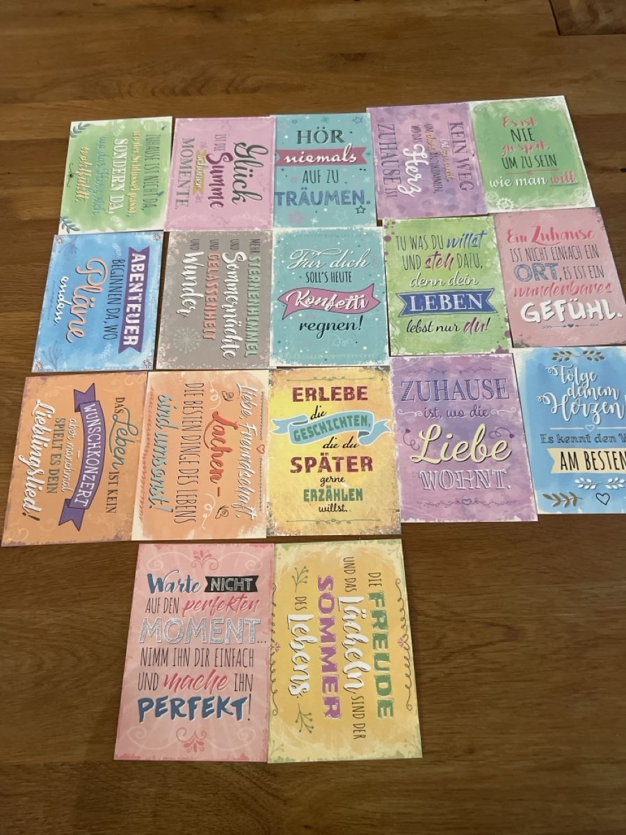 Cartes postales: 17 Postkarten mit Sprüchen NEU – Neuf (Voir description) à Uznach par Apuutze