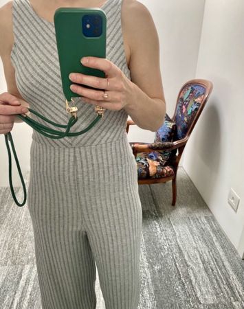 Mango Jumpsuit, size S, light grey, summerly, tie back.
