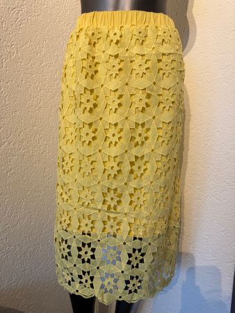 Elegante Lochmuster Rock Spitzen Rock Gr M Top Zustand