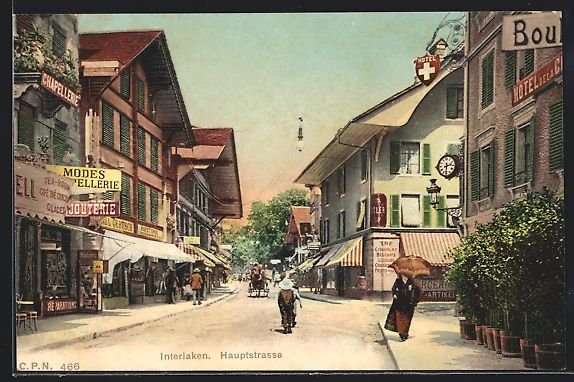 Cartes postales: AK Interlaken, Hauptstrasse – D'occasion à Berlin par bartko-reher
