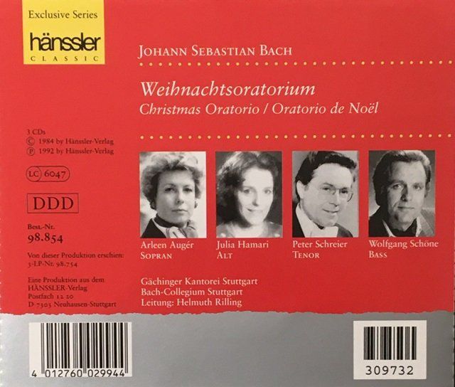 CD: Bach - Weihnachts-Oratorium (Rilling) – Usato da Grüningen venduto da azulamarillo 1