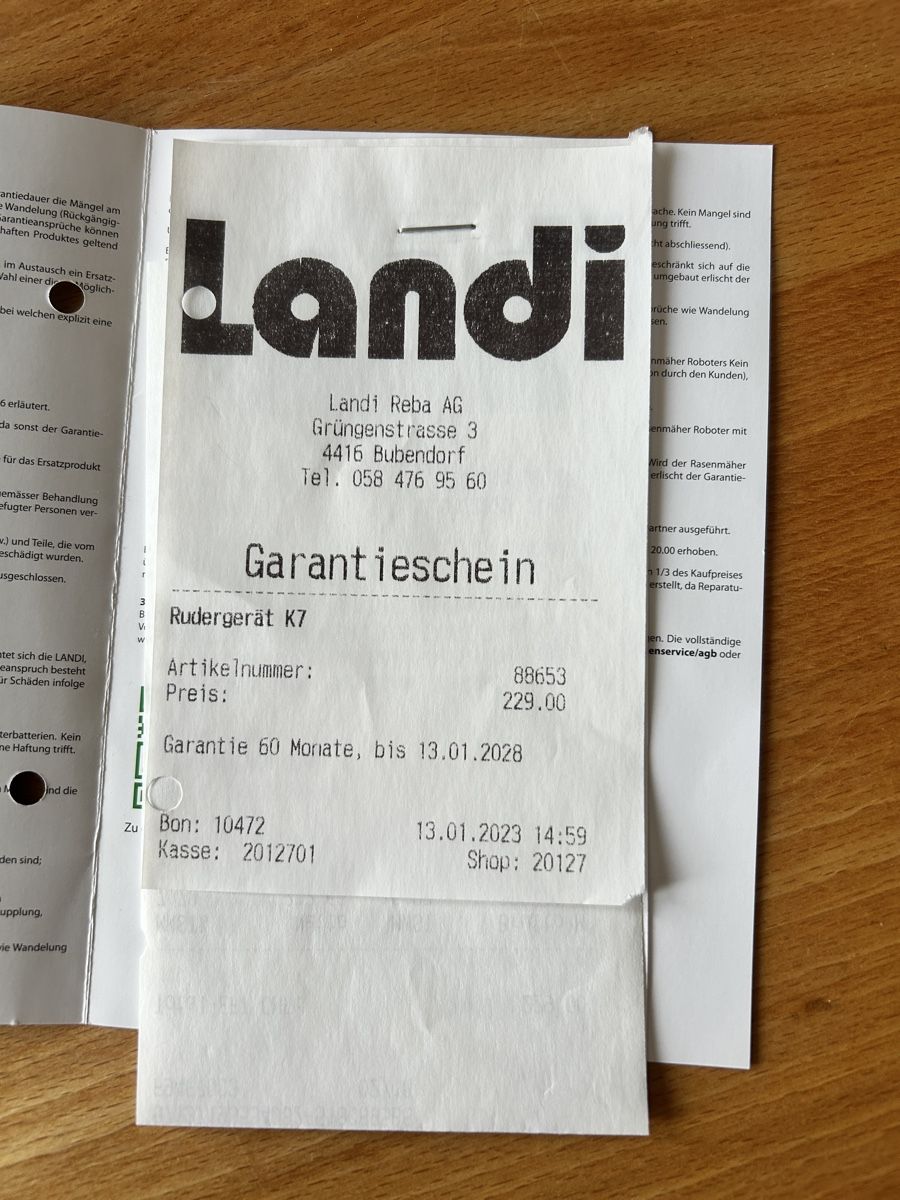 Vélos d'appartement: Rudergerät – D'occasion à Oberdorf BL par Superschumi 2