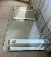 Wohnzimmertisch Glas Metall rechteckig neuwertig