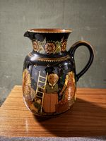 Keramik Krug Vintage Bauernmotiv Schweiz sign. Staehli Gwatt