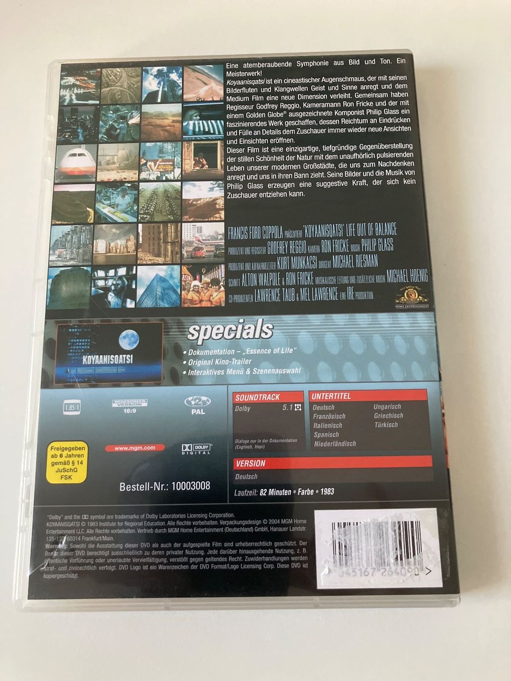 Tutti i DVDs: Koyaanisqatsi (DVD) – Usato da Arbon venduto da JoJoAs 1