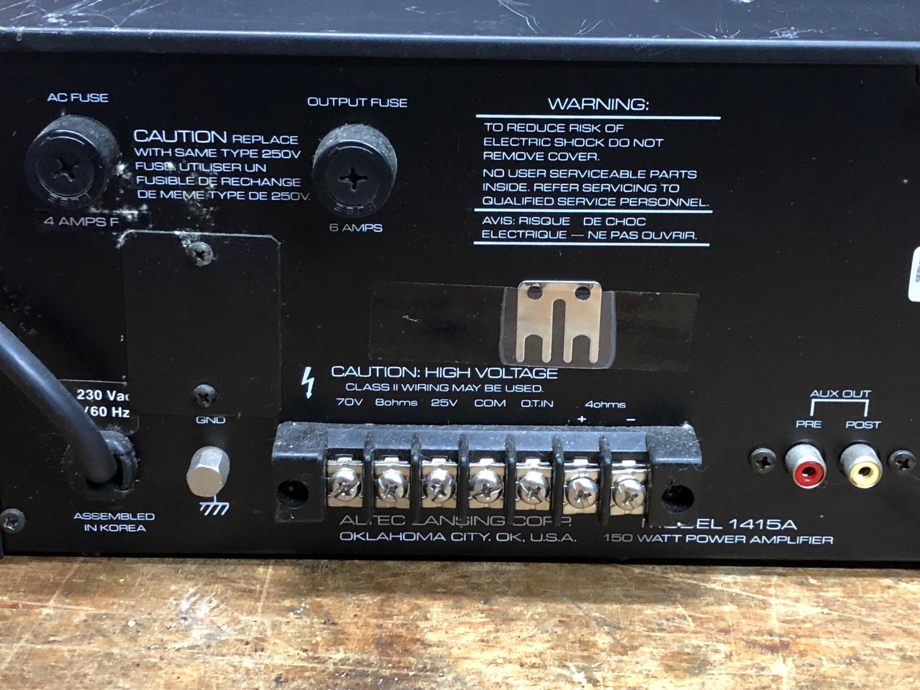 Amplificatori: 2 x Altec Lansing 1415A Power Amplifier - – Usato da Berg SG venduto da elcapitan02 6