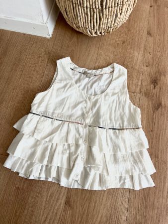 Burberry Top, Seide, weiss Grösse 158/ 14Y