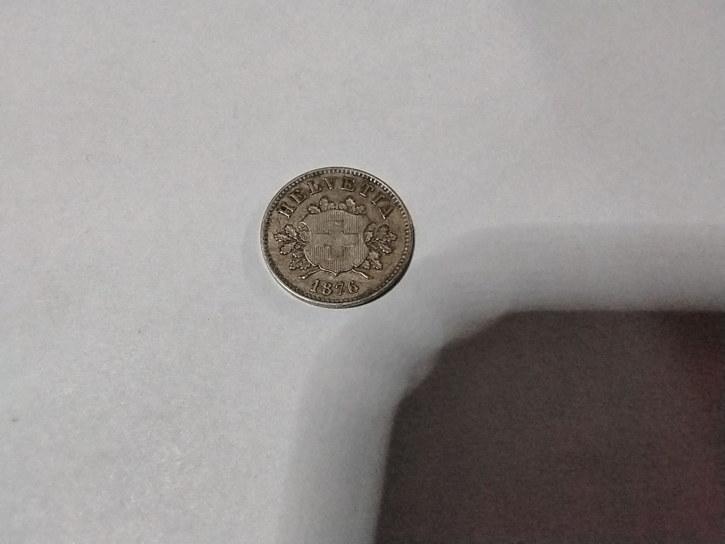 Alle Münzen: 10 centimes Suisse 1876  – Gebraucht aus Neuchâtel von pasprie