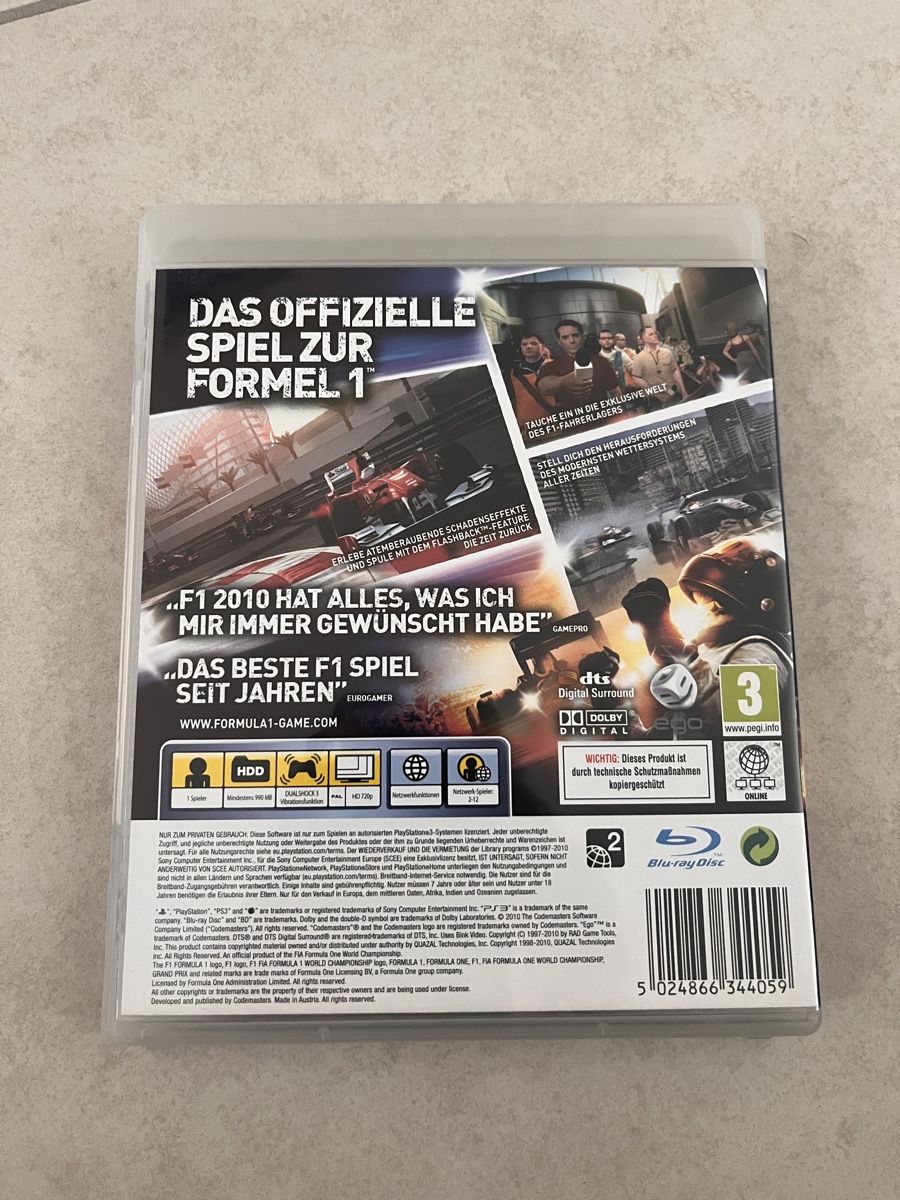 Sony Giochi: F1 2010 PS3 – Usato da Suhr venduto da SchnapperCH 1