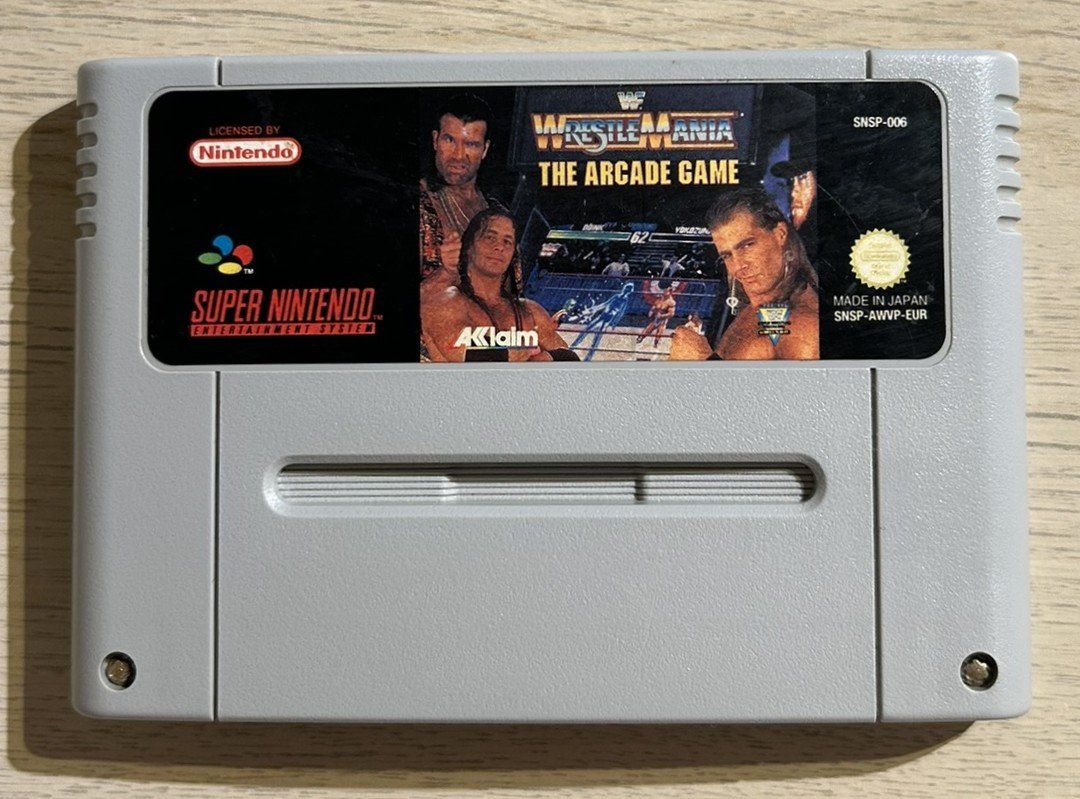Nintendo Giochi: Wrestlemania The Arcade Game Super Nintendo SNES – Usato da St. Gallen venduto da Alpine.Arcade
