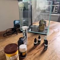 Aquarium cube 40L verre + filtre BIOBOX + accessoires comple