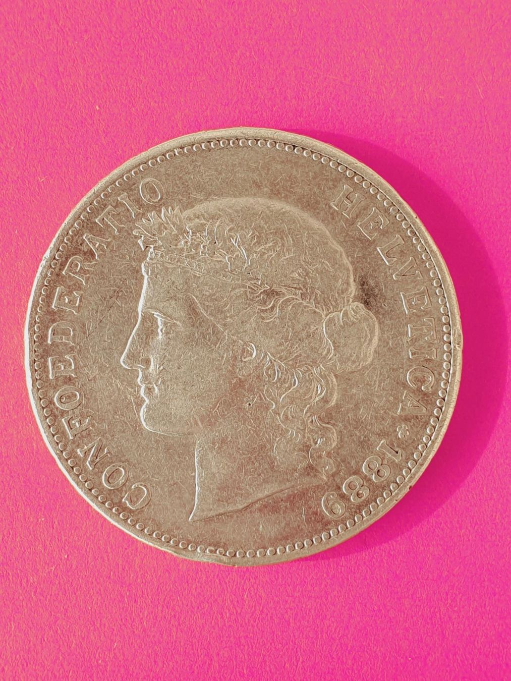 Tutti le monete: 5 Franken 1889 B -  *** Silber ( Poste > A+) – Usato da luzern venduto da Jrouge