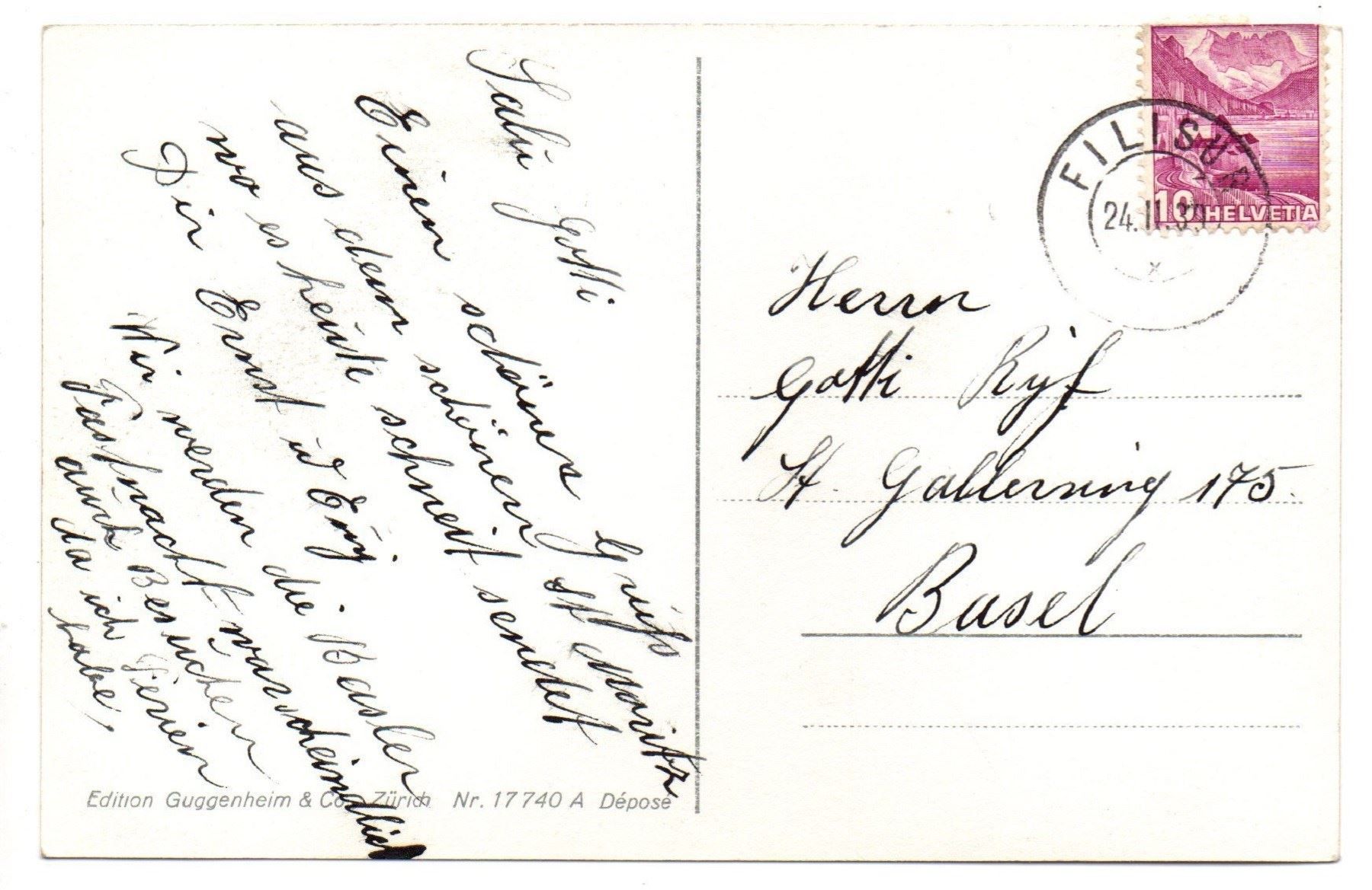 Cartoline postali: ST. MORITZ Alp Giop - Skifahrer – Usato da Jona venduto da philajona 1