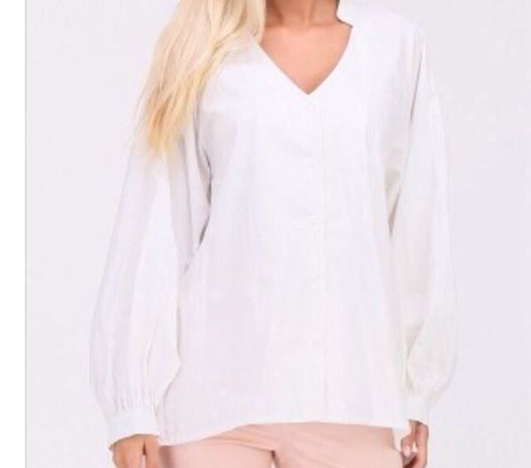 Blusen: Chemise blanche longue dos dentelle – Neu und originalverpackt aus Petit-Lancy von mina222