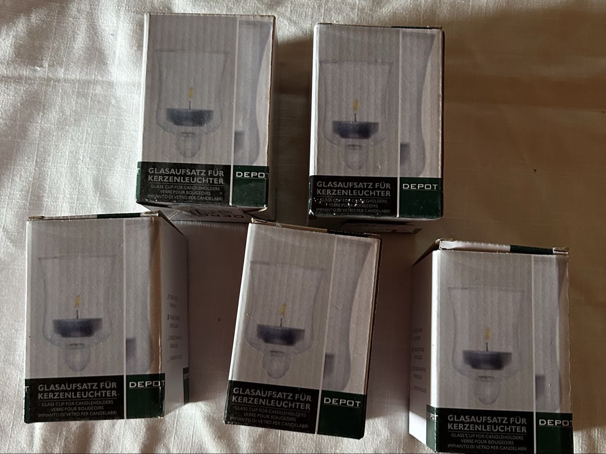 Glasaufsatz für Kerzenleuchter, 5 Stk, Depot, neuwertig (Neu und originalverpackt) in Oberrüti für CHF 9.95 – mit Lieferung auf Ricardo kaufen