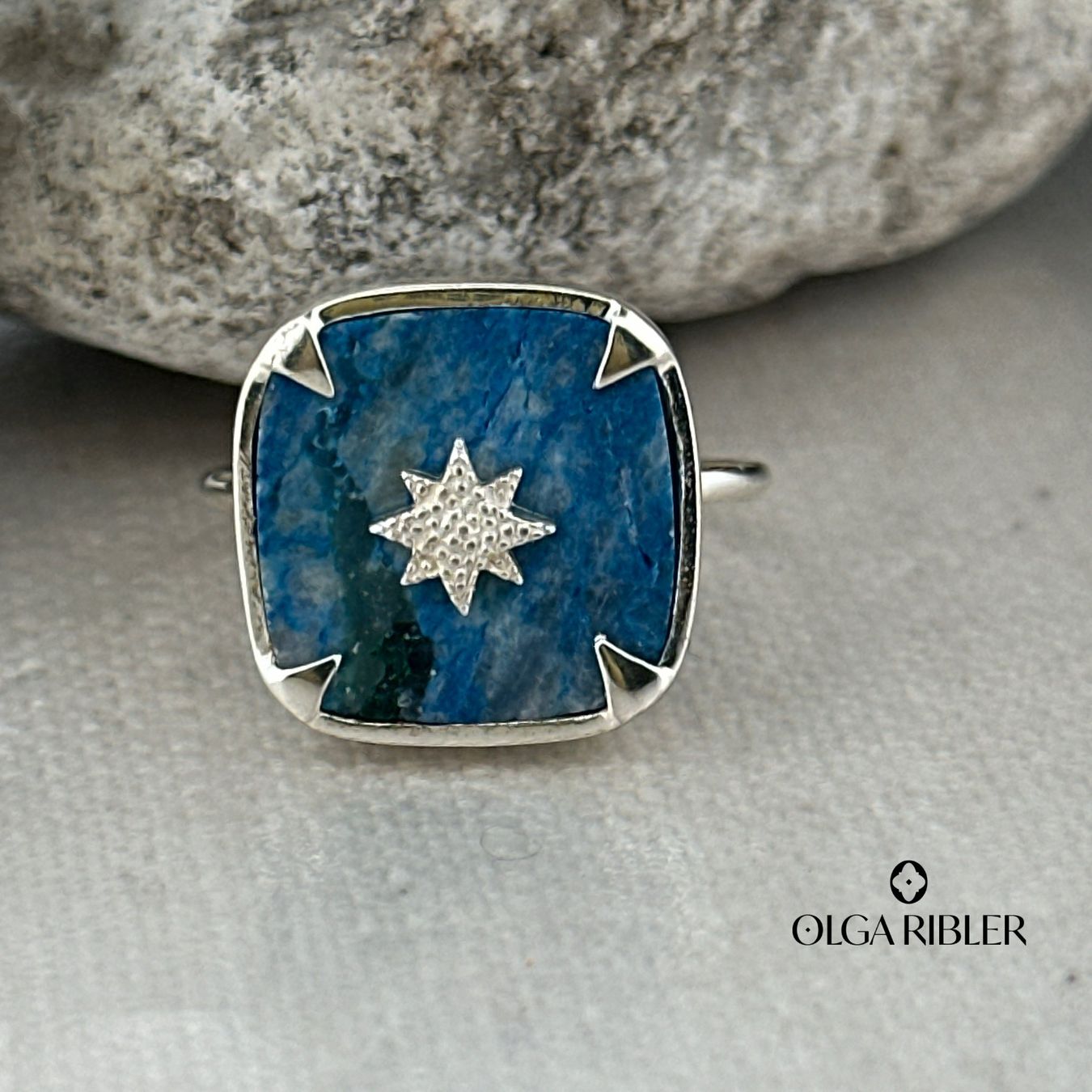 Olga Ribler Anelli: Feiner Silber Ring 925 mit Chrysocolla Grösse 56 – Nuovo (secondo la descrizione) da Luzern venduto da Schmuckoutlet 4