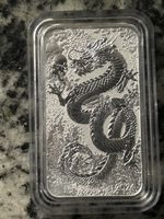 Silberbarren Charles III Australien 1oz 9999 Ag Drache