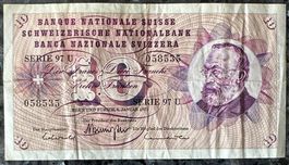 Schweizer 10-Franken-Note, Serie 97U, Jahrgang 1971