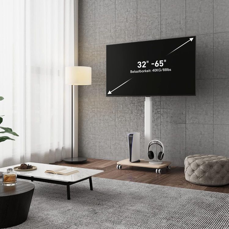 YS613B TV-Ständer Mit Stativfuß – Für 42-86 Zoll Fernseher, Höhenverstellbar, Bis 65 Kg, VESA-kompatibel