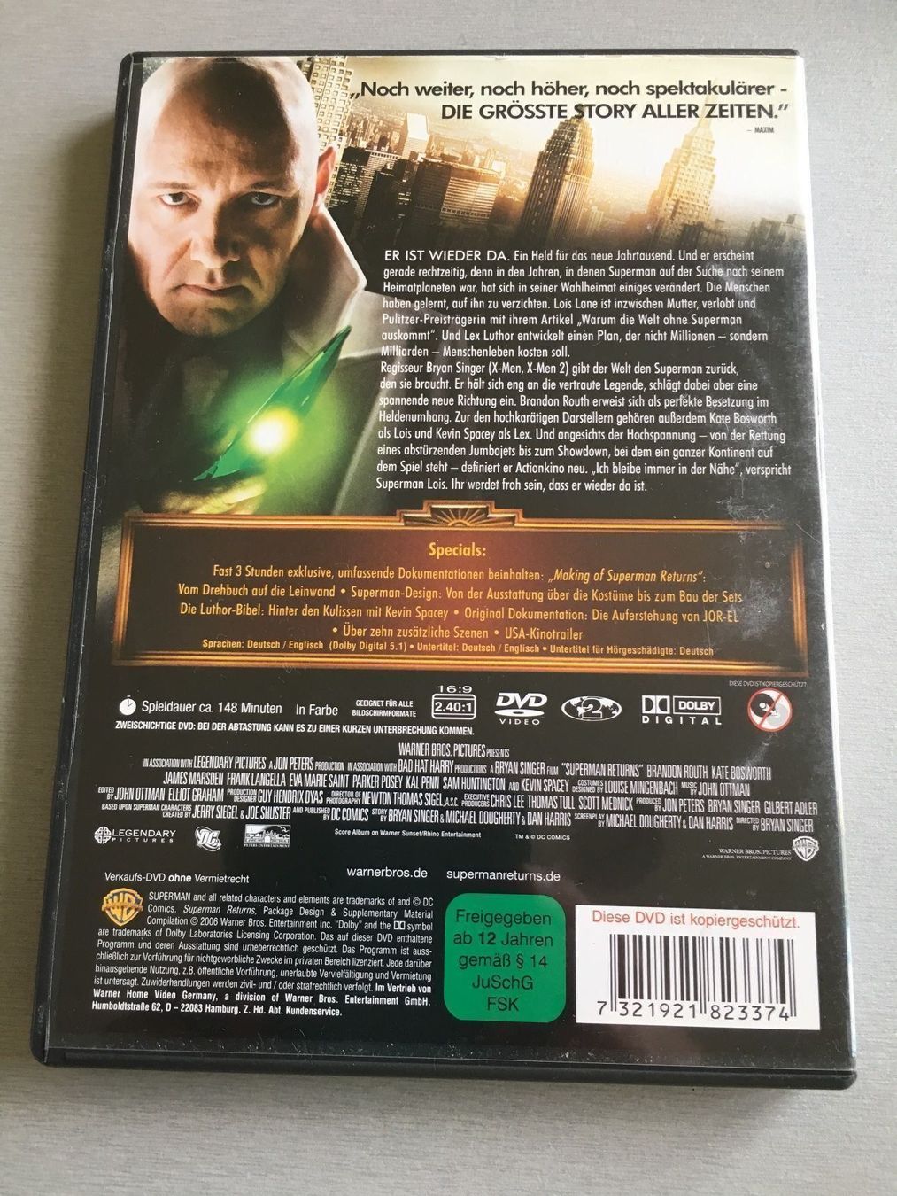 Tutti i DVDs: SUPERMAN RETURNS – Usato da Wald ZH venduto da Liedermacher 1