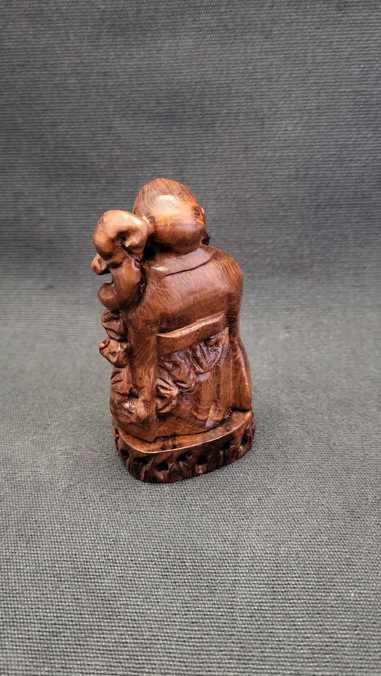 Figuren: Holz-Schnitzerei BUDDHA /Netsuke – Gebraucht aus Basel von spinne02 4