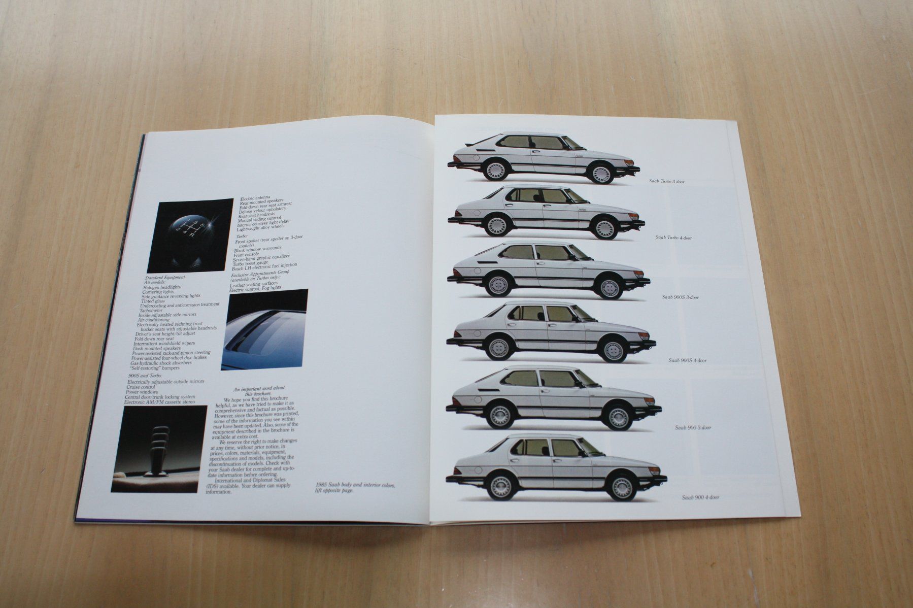 Saab Documenti: Saab 900 Prospekt USA 1985 – Usato da Wikon venduto da erwin400 7