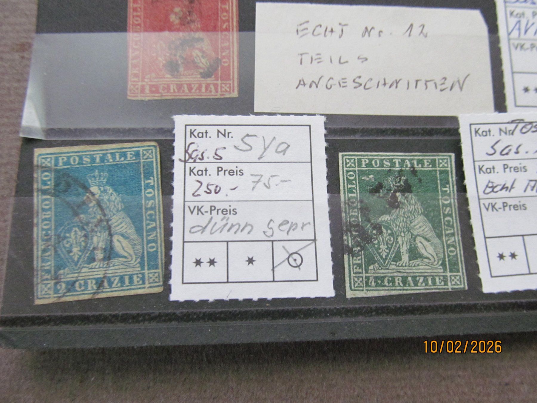 Alle Briefmarken: Toscana   Italien    1851/1857 – Gebraucht aus Hergiswil NW von Panda1990 2