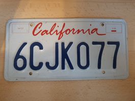 Plaque d'immatriculation Californie collector 6CJK077 ✨