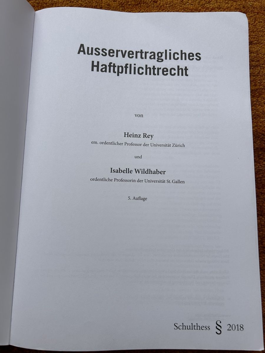 Bücher: Ausservertragliches Haftpflichtrecht – Neu (gemäss Beschreibung) aus Kiesen von fioan 2