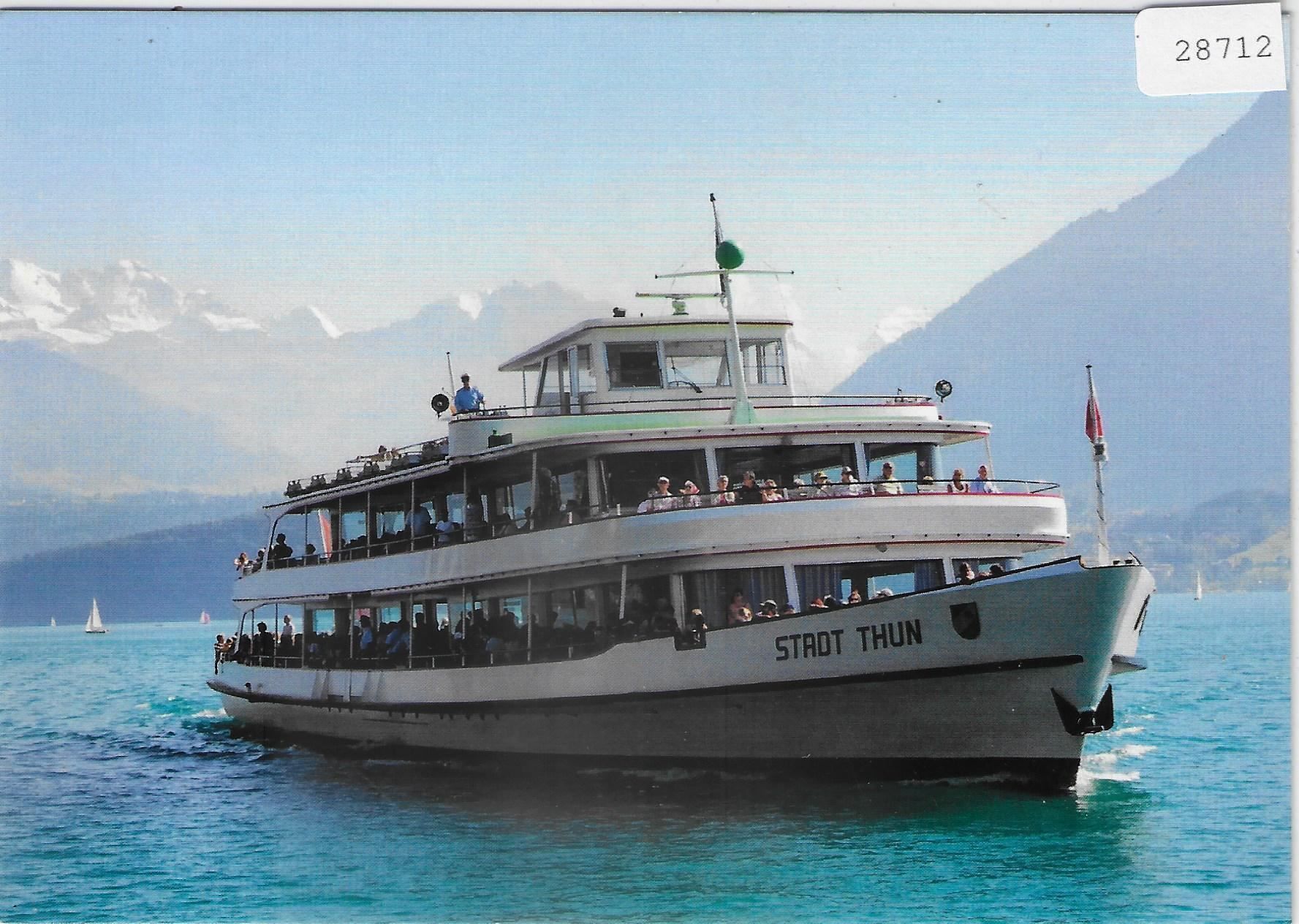 Cartoline postali: MS Stadt Thun auf dem Thunersee – Usato da Ettingen venduto da Kartenplanet