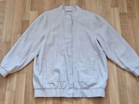 Freeqent Leinen Jacke Bomberjacke FQLAVA beige M