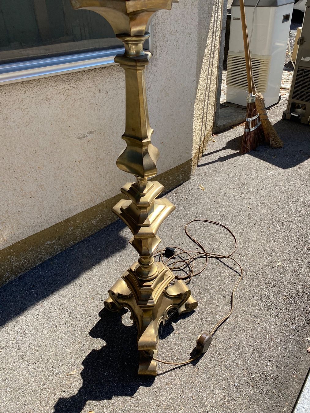 Lampade: Stehlampe Messing Jugendstil mit Schirm, funktionsfähig – Usato da Amden venduto da dubaibaba 9