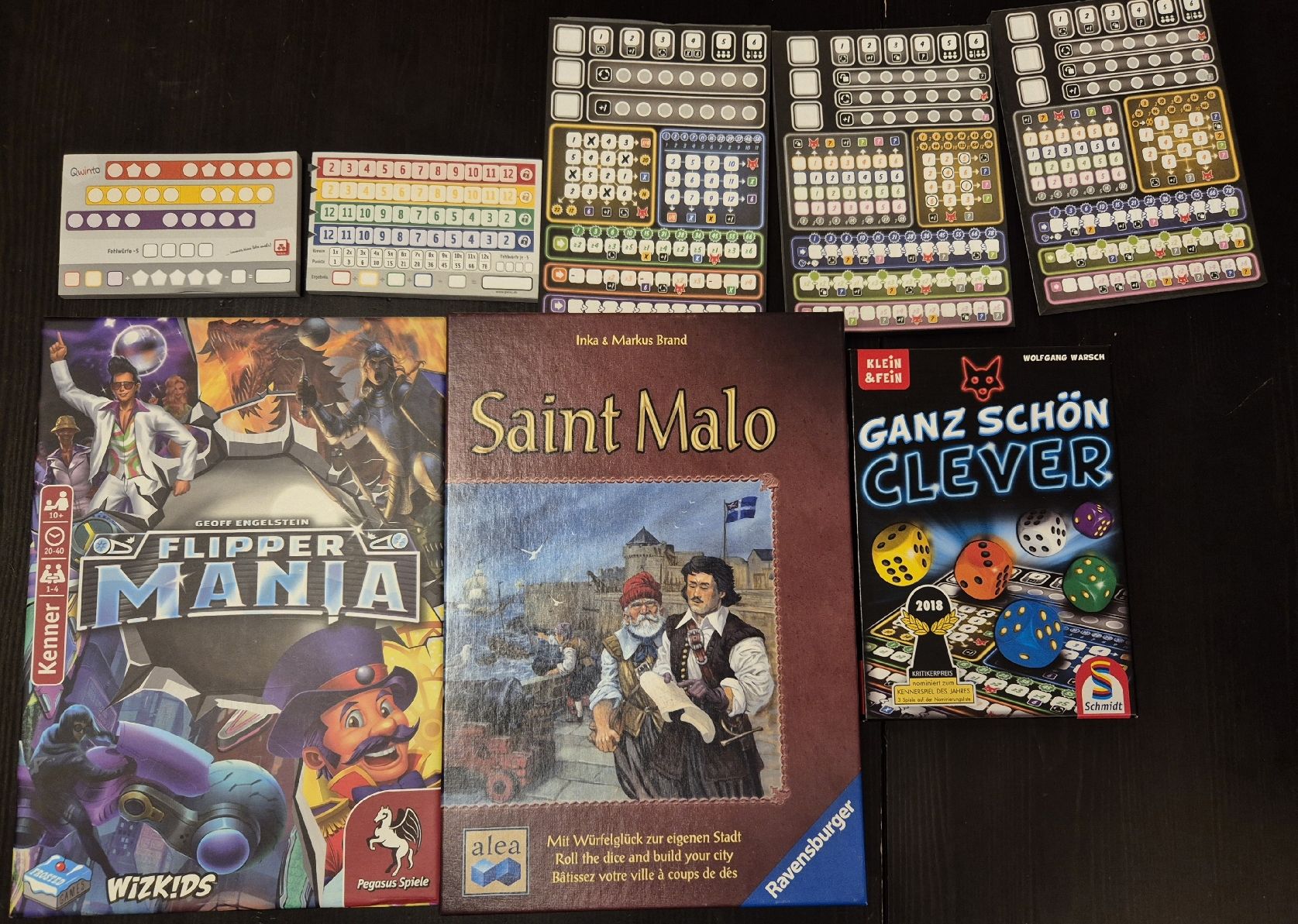 Giochi: Roll & Write Spiele Bundle - Saint Malo, Flippermania – Usato da Altstätten SG venduto da bluedine