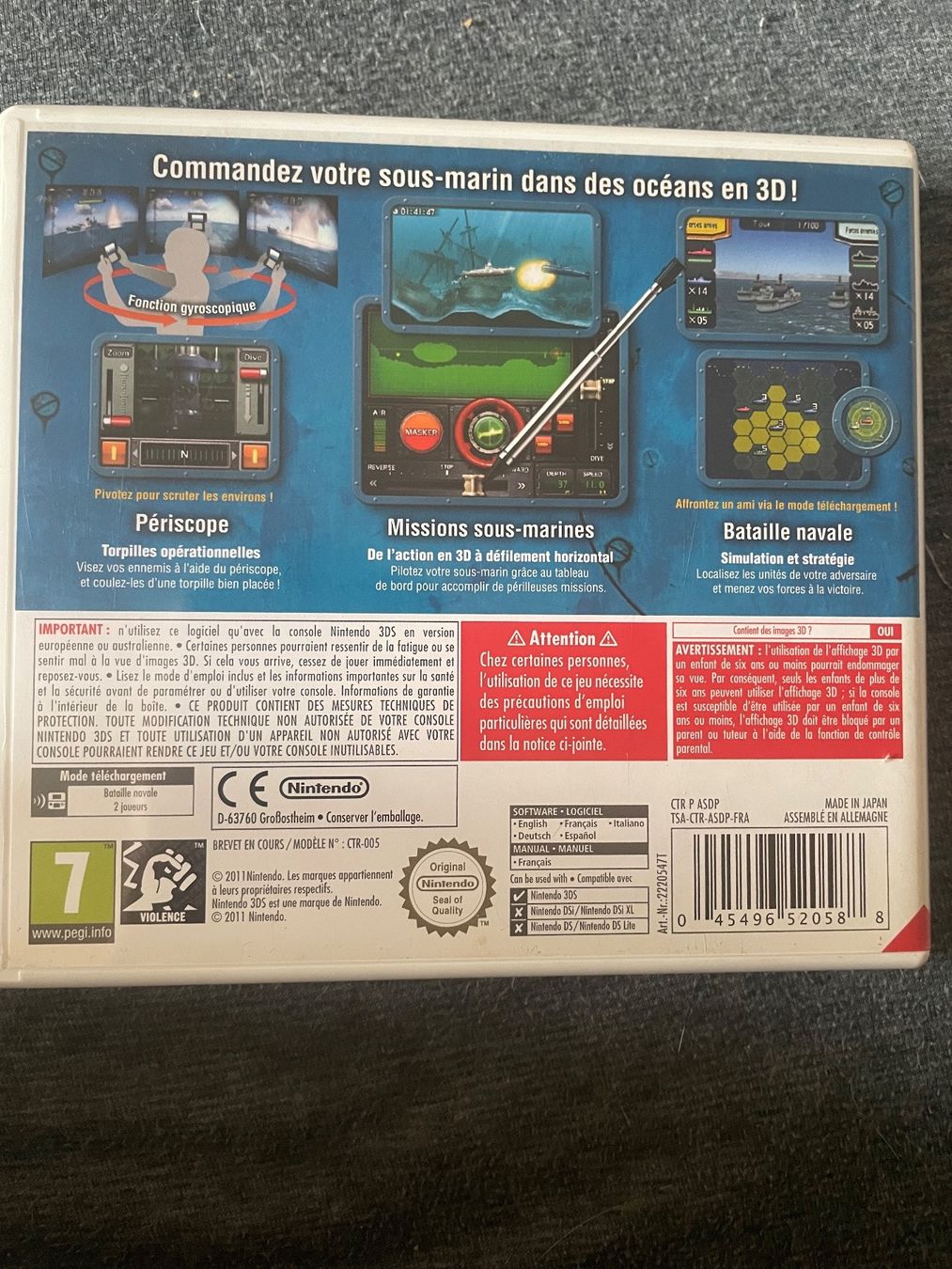 Spiele: Jeu Nintendo 3DS Steeldiver – Neu (gemäss Beschreibung) aus Rennaz von Loraccar 1