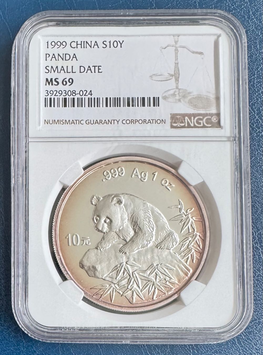 Tutti le monete: 1999 CHINA S10Y PANDA, Small Date, NGC MS69 – Usato da Ebikon venduto da Dmasterx