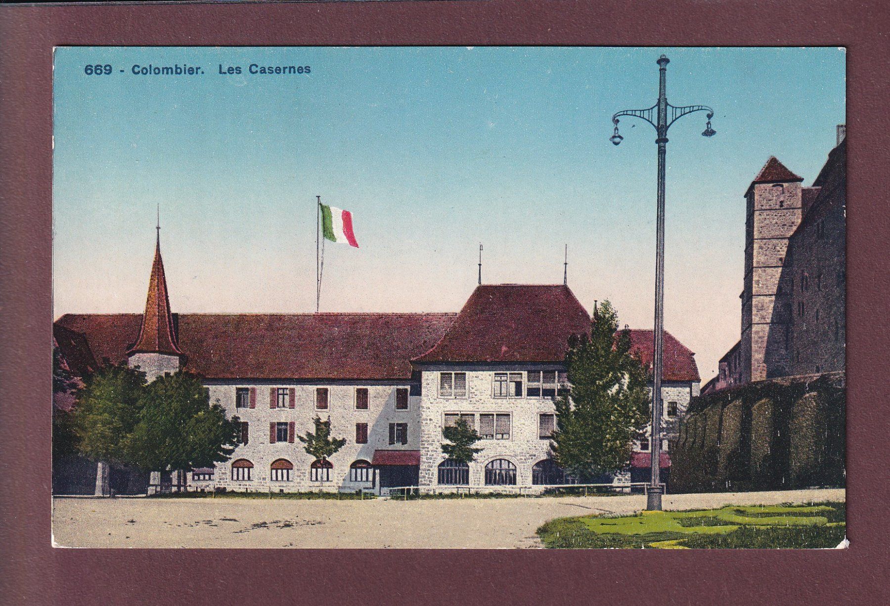 Ansichtskarten: COLOMBIER - Les casernes – Gebraucht aus Pully von nicecards
