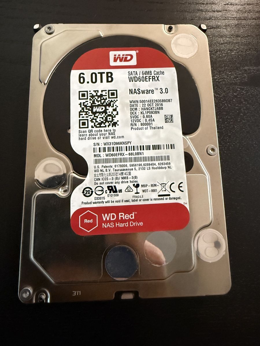 Western Digital Dischi rigidi: Wd red 6tb – Usato da Effretikon venduto da master1873