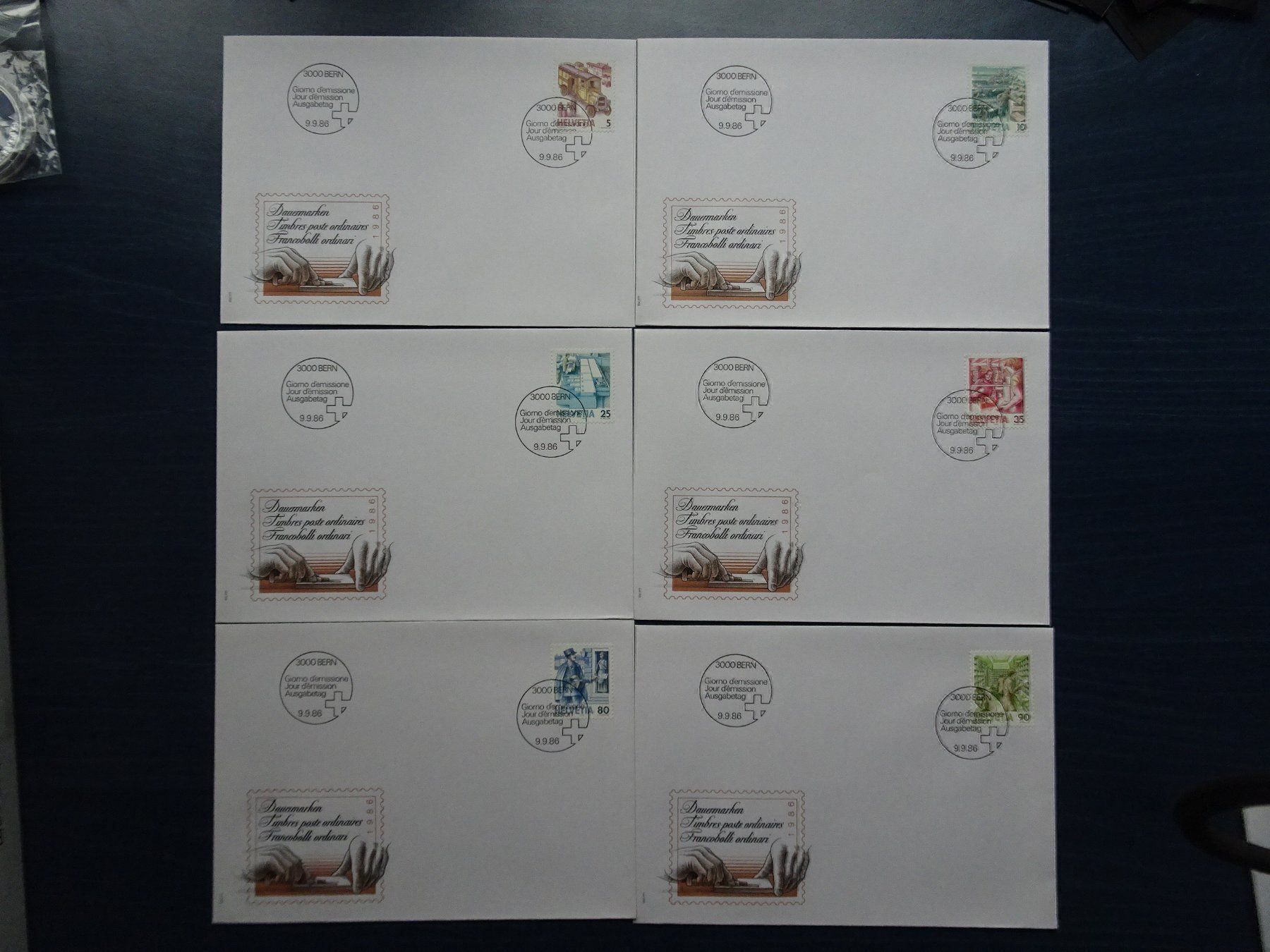 Tous les timbres: 1986 – Neuf (Voir description) à Aadorf par Chnorli-Furz