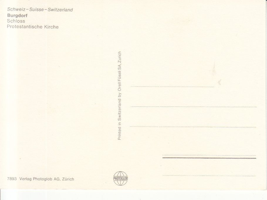 Cartoline postali: Burgdorf ca. 1970 – Usato da Bürglen TG venduto da StampGraf 1