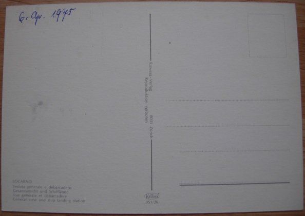 Cartoline postali: Ansichtskarte ungelaufen - Locarno / Schifflände – Usato da Dübendorf venduto da rumpumpel 2