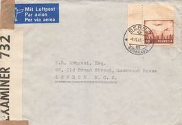 Bern (BE) Zensierte Luftpost nach London 1941