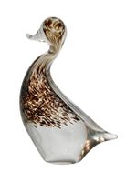 Superbe sculpture canard en cristal de Wedgwood Glass London