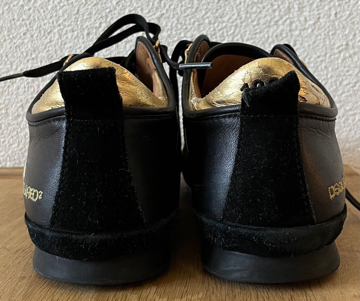Dsquared2 Scarpe da uomo: Dsquared2 Sneaker - Schwarz/Gold - Grösse 46 – Usato da Lüchingen venduto da mag_8r9c 8